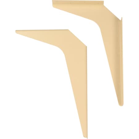 Global Industrial Wall Mount Brackets For 20in Deep ADA Locker Bench Top, Almond, Pair, 2PK 269863TN